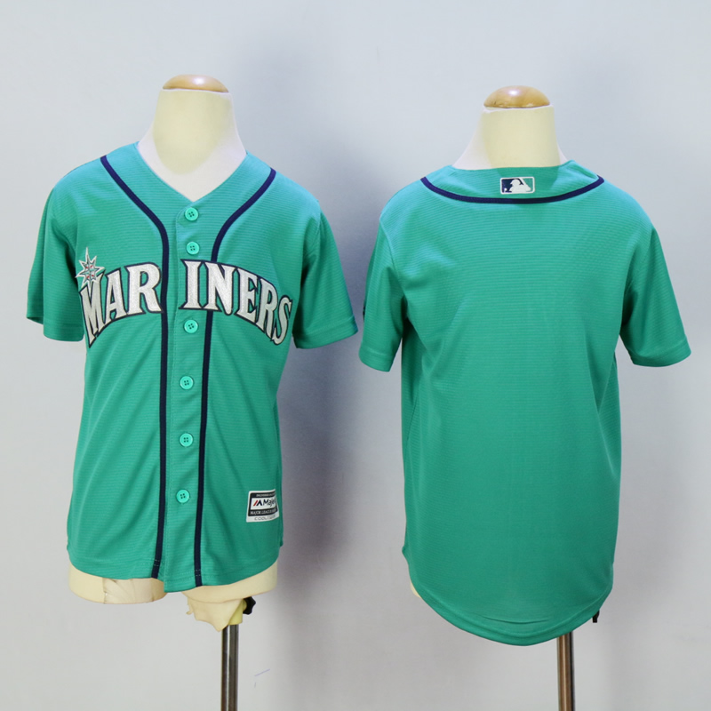 Youth Seattle Mariners Blank Green MLB Jerseys->oakland athletics->MLB Jersey